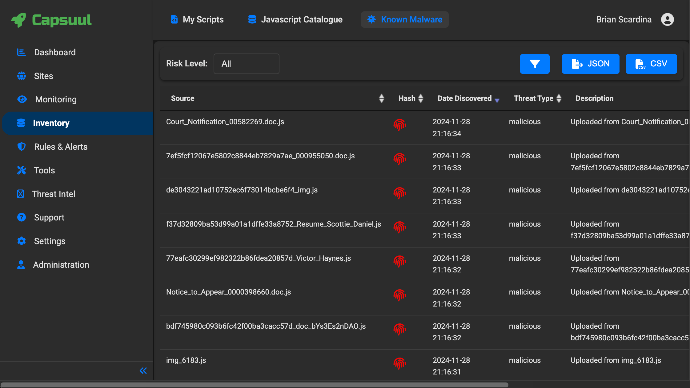 Capsuul product screenshot